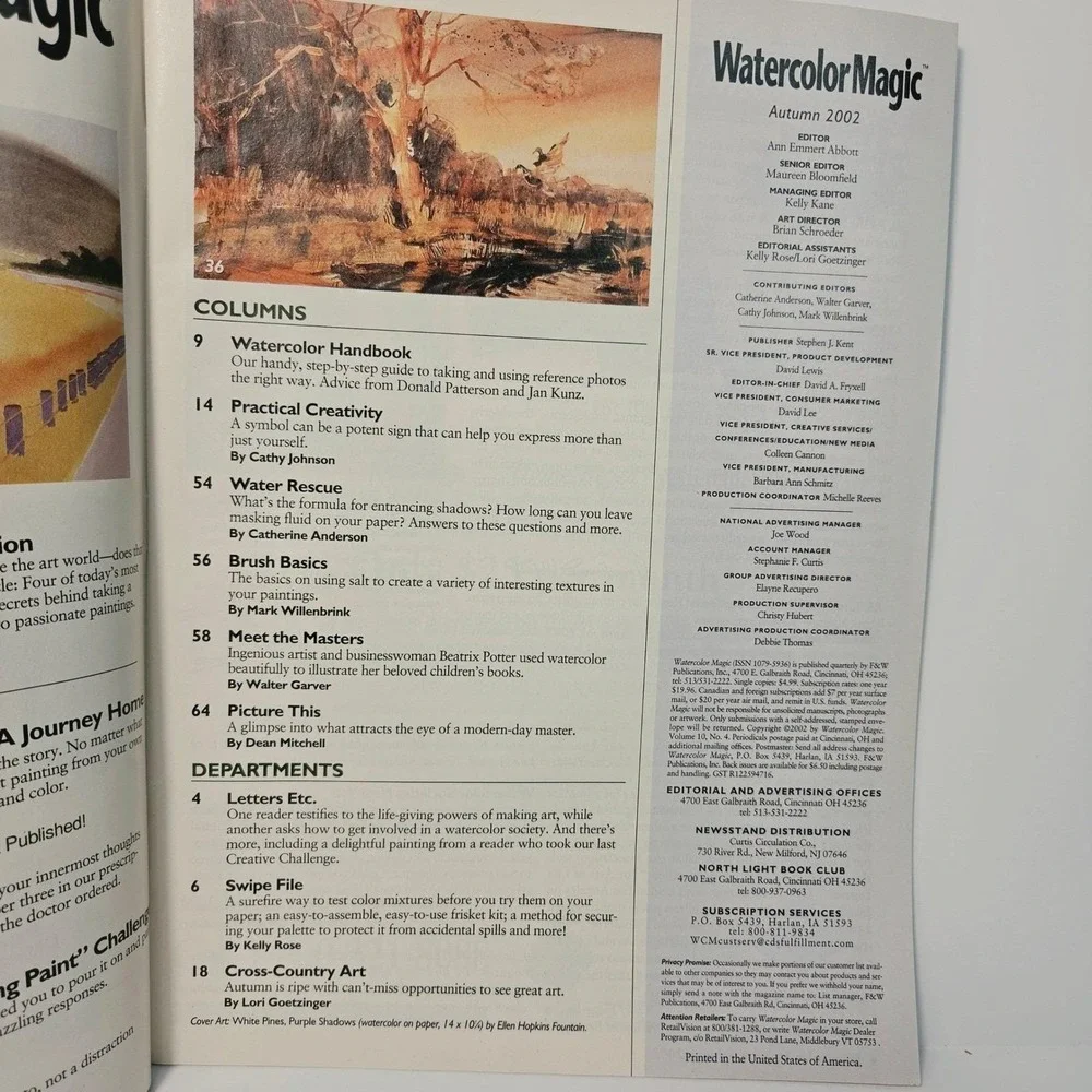 Watercolor Magic Magazine 2002 Full Year Set 4 Issue Spring Summer Autumn Winter